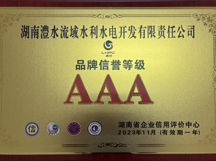 公司連續(xù)8年保持企業(yè)信用等級AAA級并首次獲得品牌信譽等級AAA級